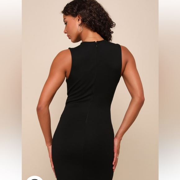 Cocktail Hour Black Sleeveless Tulip Mini Dress - Picture 1 of 2